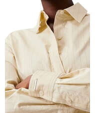 CALVIN KLEIN CK Langarmhemd im Relaxed Fit Holzasche / Eiskaffeestreifen - Damenblusen - 3