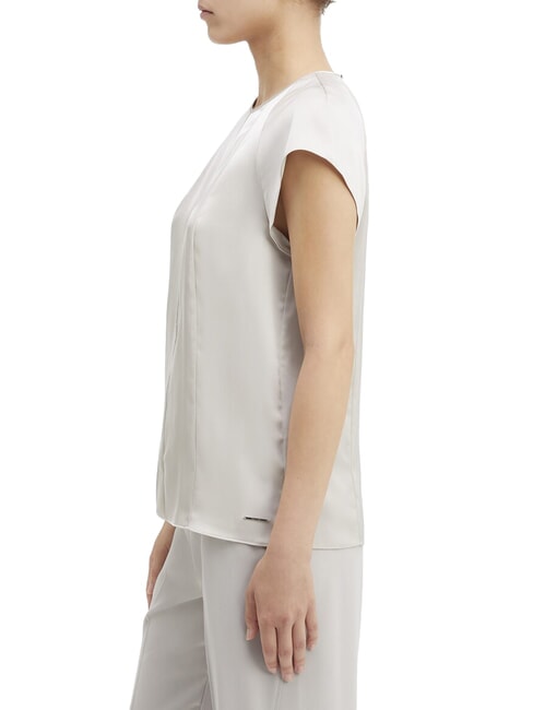 CK Kurzarm-Satinhemd Sandkiesel - Damenblusen