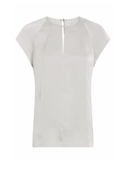 CK Kurzarm-Satinhemd Sandkiesel - Damenblusen