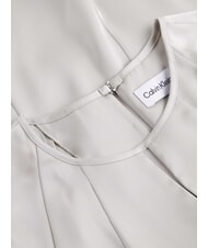 CALVIN KLEIN CK Kurzarm-Satinhemd Sandkiesel - Damenblusen - 6