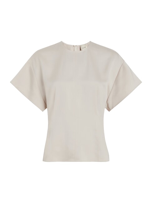 CK Kurzarm-Satinhemd grauer Morgen - Damenblusen