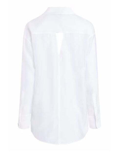 CK Transparentes Oversize-Cut-Out-Shirt strahlendes Wei&szlig; - Damenblusen