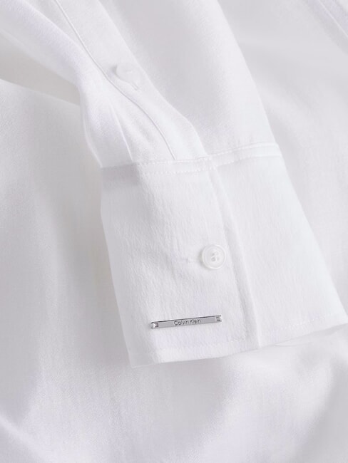 CK Transparentes Oversize-Cut-Out-Shirt strahlendes Wei&szlig; - Damenblusen