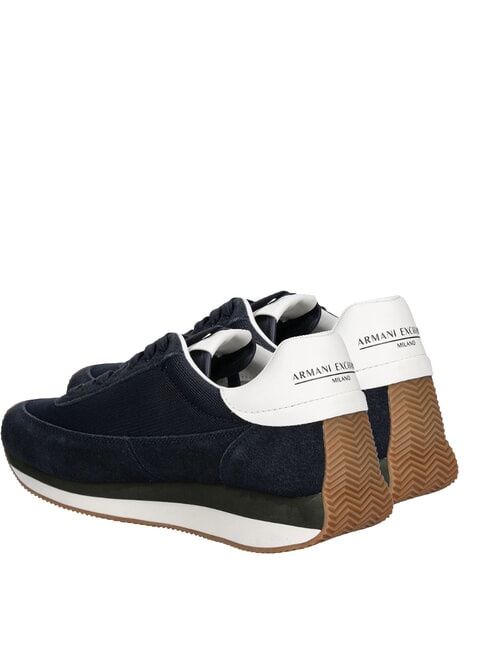 ROYALE SUEDE AIR MESH Ledersneakers mit AX-Logo Marineblau + Cremeweiß - Herrenschuhe