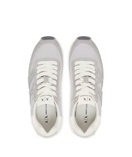 ARMANI EXCHANGE ROYALE SUEDE AIR MESH Turnschuhe grau+silber - Damenschuhe - 4