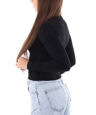 CALVIN KLEIN CK JEANS Kurzer Pullover mit Rundhalsausschnitt ck schwarz - Damenpullover - 2