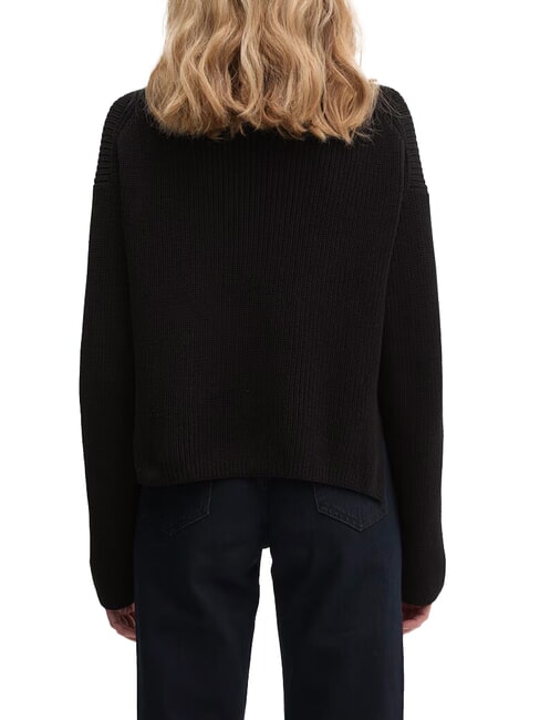 CK JEANS Rollkragenpullover aus Baumwolle mit entspannter Passform ck schwarz - Damenpullover