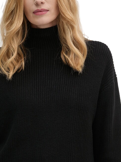 CK JEANS Rollkragenpullover aus Baumwolle mit entspannter Passform ck schwarz - Damenpullover