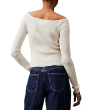 CALVIN KLEIN CK JEANS Gerippter Cardigan mit Knöpfen - Damenpullover