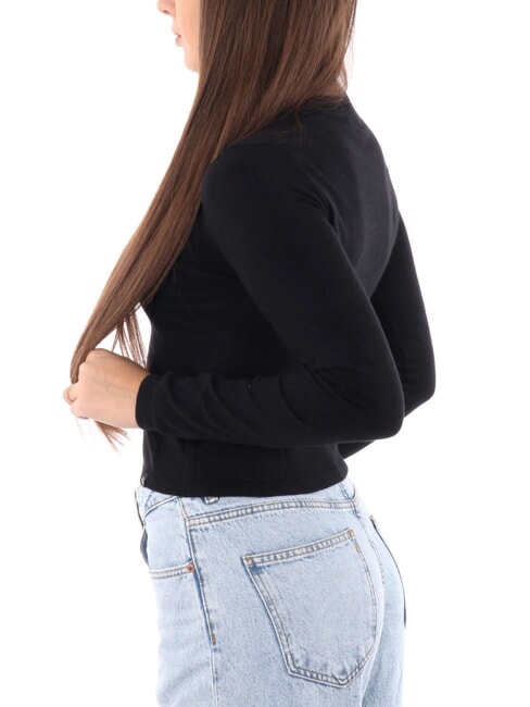CK JEANS Kurzer Pullover mit Rundhalsausschnitt ck schwarz - Damenpullover