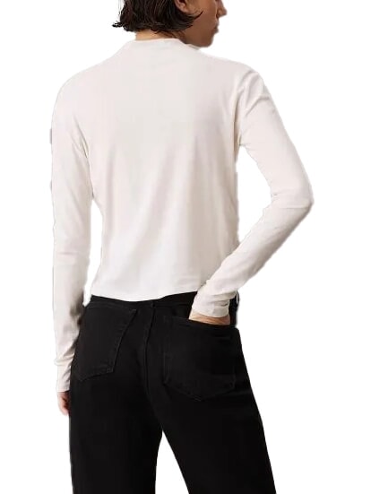 CK JEANS Rollkragenpullover aus Baumwolle Elfenbein - Damenpullover