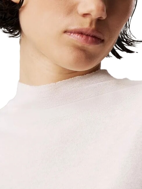 CK JEANS Rollkragenpullover aus Baumwolle Elfenbein - Damenpullover