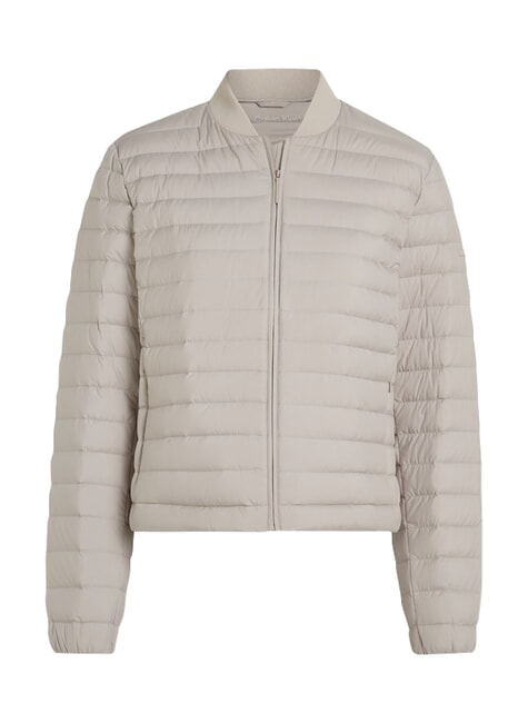 CK Leichte, kurze Daunensteppjacke Holzasche - Daunenjacken f&uuml;r Damen