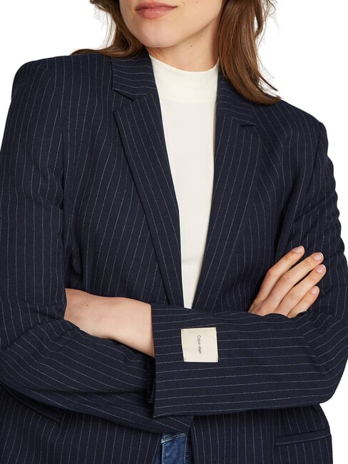 CK Nadelstreifen-Blazerjacke Nachthimmel / grauer Morgenstreifen - Damenjacken