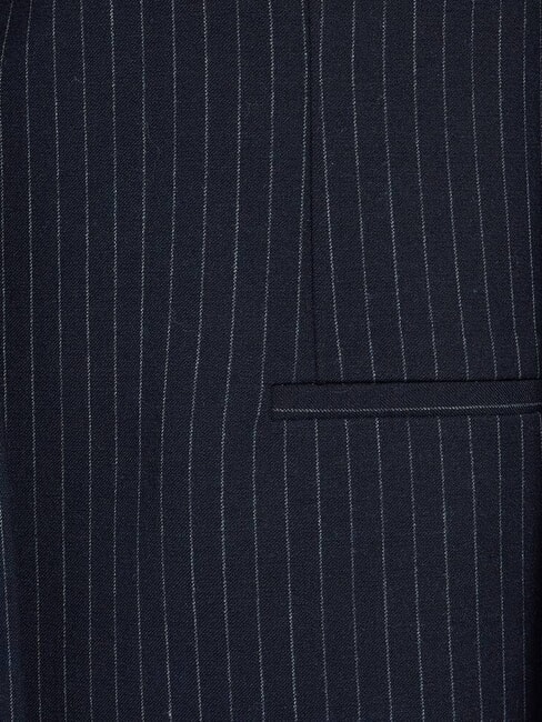 CK Nadelstreifen-Blazerjacke Nachthimmel / grauer Morgenstreifen - Damenjacken