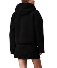 CALVIN KLEIN CK JEANS Fleecejacke mit durchgehendem Reißverschluss und Kapuze - Damenjacken