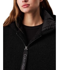 CALVIN KLEIN CK JEANS Fleecejacke mit durchgehendem Reißverschluss und Kapuze ck schwarz - Damenjacken - 3