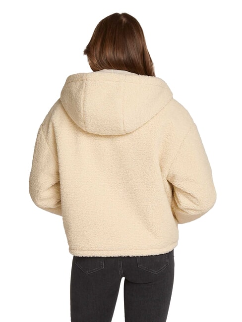 CK JEANS Fleecejacke mit durchgehendem Reißverschluss und Kapuze Hafendunst - Damenjacken