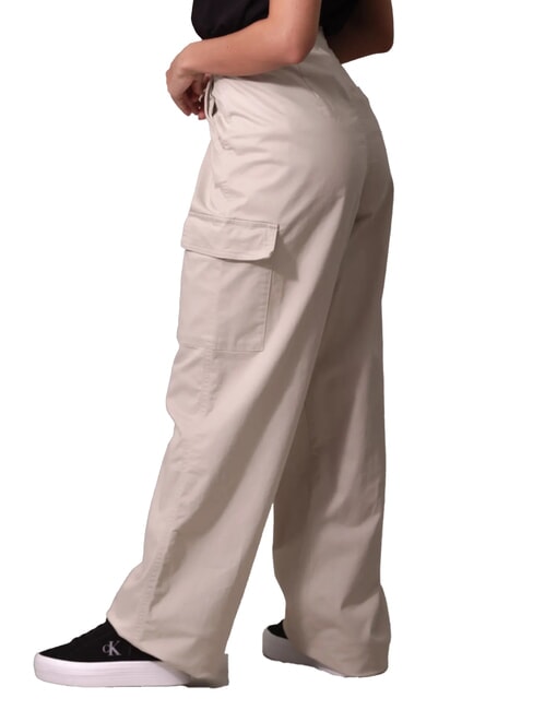 CK JEANS Cargohose aus gebürsteter Baumwolle Pelikan - Damenhosen