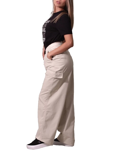 CK JEANS Cargohose aus gebürsteter Baumwolle Pelikan - Damenhosen