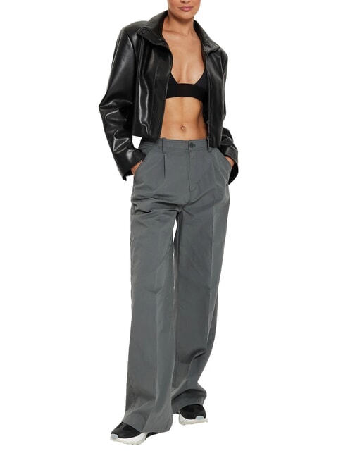 CK JEANS Chinos mit weitem, geradem Bein endloses Grau - Damenhosen