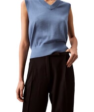 CALVIN KLEIN CK Palazzohose mit Bundfalten Schwarz - Damenhosen - 3