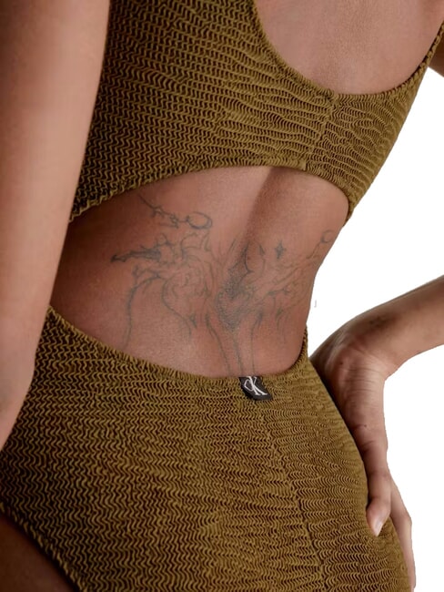 CK Einteiliger Badeanzug mit rückenfreiem Stadtarmee - Bademode für Damen