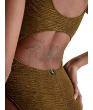 CALVIN KLEIN CK Einteiliger Badeanzug mit rückenfreiem Stadtarmee - Bademode für Damen - 3