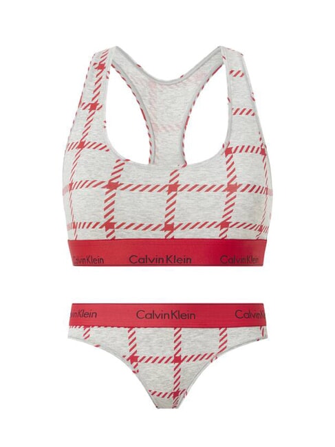 CK BH- und Tanga-Geschenkpaket Herren Window Pane_Grey Heather - BHs Damen