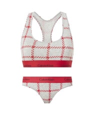 CALVIN KLEIN CK BH- und Tanga-Geschenkpaket Herren Window Pane_Grey Heather - BHs Damen - 3