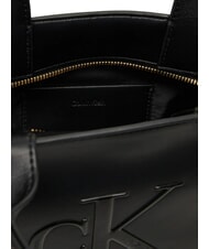 CALVIN KLEIN BOLD MONOGRAM Mini-Handtasche mit Schultergurt auf Schwarz - Damentaschen - 4