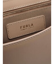 FURLA URBAN Kleine Umhängetasche aus Leder grau - Damentaschen - 6
