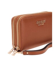 GUESS AMORETTE Mittelgroße Geldbörse mit 2 Reißverschlüssen COGNAC - Brieftaschen Damen - 3