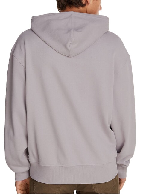 CK JEANS Hoodie mit Box-Logo Möwengrau - Sweatshirts Herren