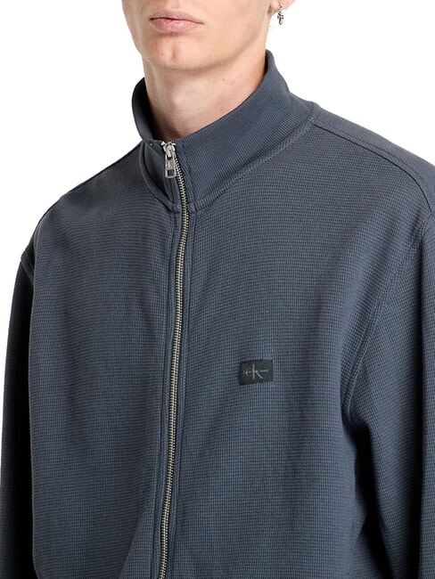 CK JEANS Rollkragen-Sweatshirt mit durchgehendem Reißverschluss Ebenholz - Sweatshirts Herren