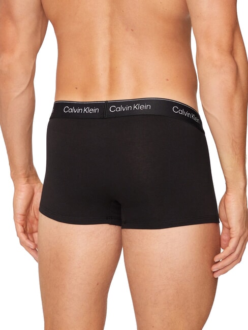 CK 3 elastische Boxershorts mit Lurex-Logo b- Silber, Rot, Silber Lurex lgs - Herrenslip