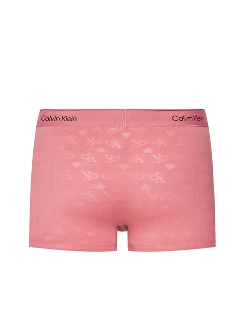CK Boxershorts mit Allover-Herz-Logo Herzen Monogramm Beerenrosa - Herrenslip