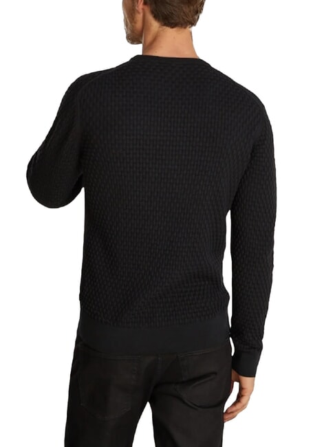 CK Rundhalspullover mit gewebten Details ck schwarz - Herrenpullover