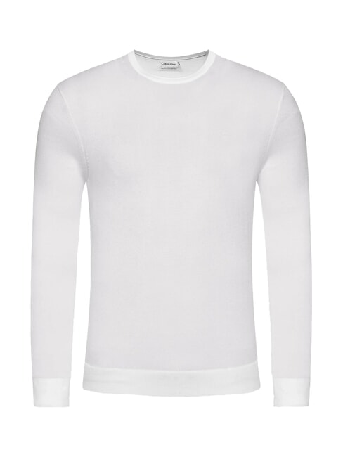 SUPERIOR WOOL Pullover aus Wolle mit Rundhalsausschnitt Reiher - Herrenpullover