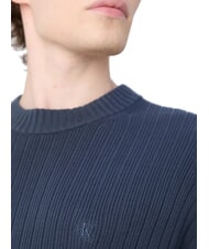 CALVIN KLEIN CK JEANS Pullover mit Rundhalsausschnitt und normaler Passform Tinte - Herrenpullover - 4