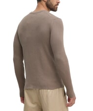 CALVIN KLEIN CK JEANS Slim Fit gerippter Pullover mit Rundhalsausschnitt - Herrenpullover