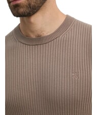 CALVIN KLEIN CK JEANS Slim Fit gerippter Pullover mit Rundhalsausschnitt Falke - Herrenpullover - 3