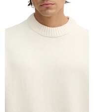 CALVIN KLEIN CK JEANS Oversize-Pullover mit Rundhalsausschnitt Elfenbein - Herrenpullover - 4