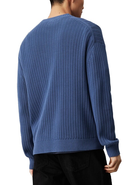 CK JEANS Pullover mit Rundhalsausschnitt und normaler Passform blaue Küste - Herrenpullover