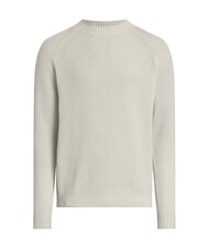 CALVIN KLEIN CK JEANS Gerippter Rundhalspullover Elfenbein - Herrenpullover - 5