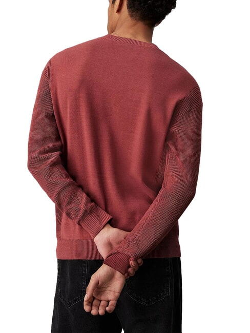 CK JEANS Baumwollpullover mit Logo Apfelbutter - Herrenpullover