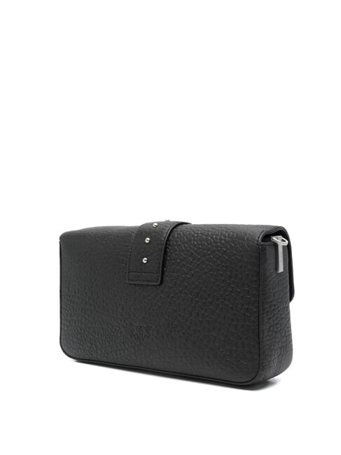 LOVE ONE CLASSIC SLOUCHY Umhängetasche aus Leder schwarze Limousine - mattsilber - Damentaschen