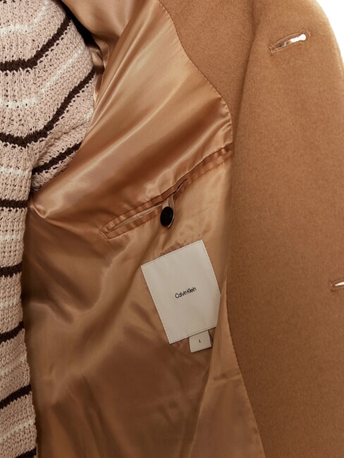 CK Mantel aus Wollmischung natürliches Khaki - Herrenjacken