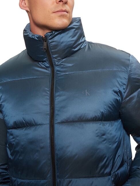 CK JEANS Glänzende Steppjacke Chinablau / CK Schwarz - Daunenjacken für Herren