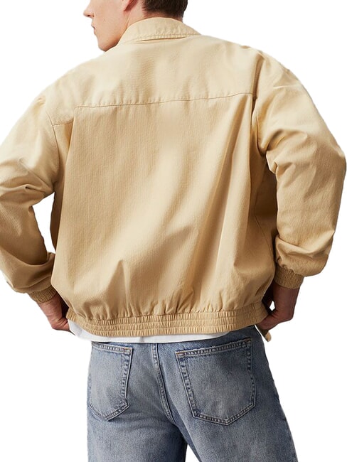 CK JEANS Relaxed Fit Jacke mit Reißverschluss blasses Khaki - Herrenjacken